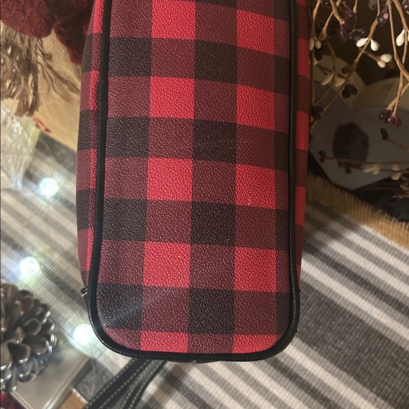 Dooney & Bourke Red and Black Checkered Crossbody Bag - Picture 7 of 14